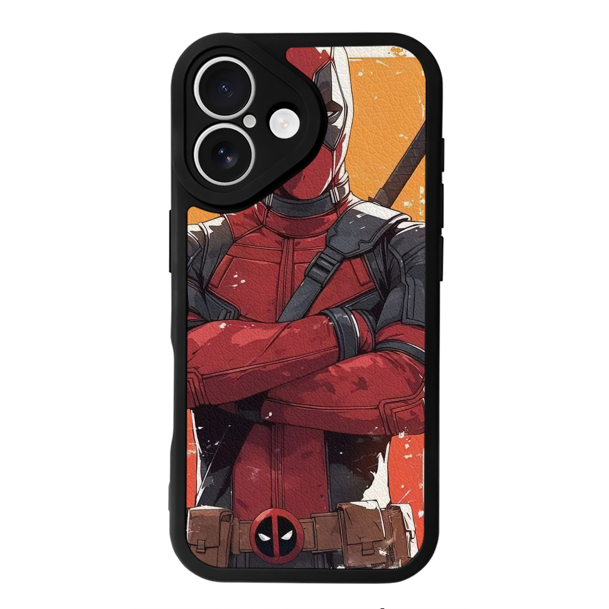 （画像用） Deadpool デッドプール 【iPhone 16シリーズ対応】シリコンスマホケース（レザー調） 材質：シリコン